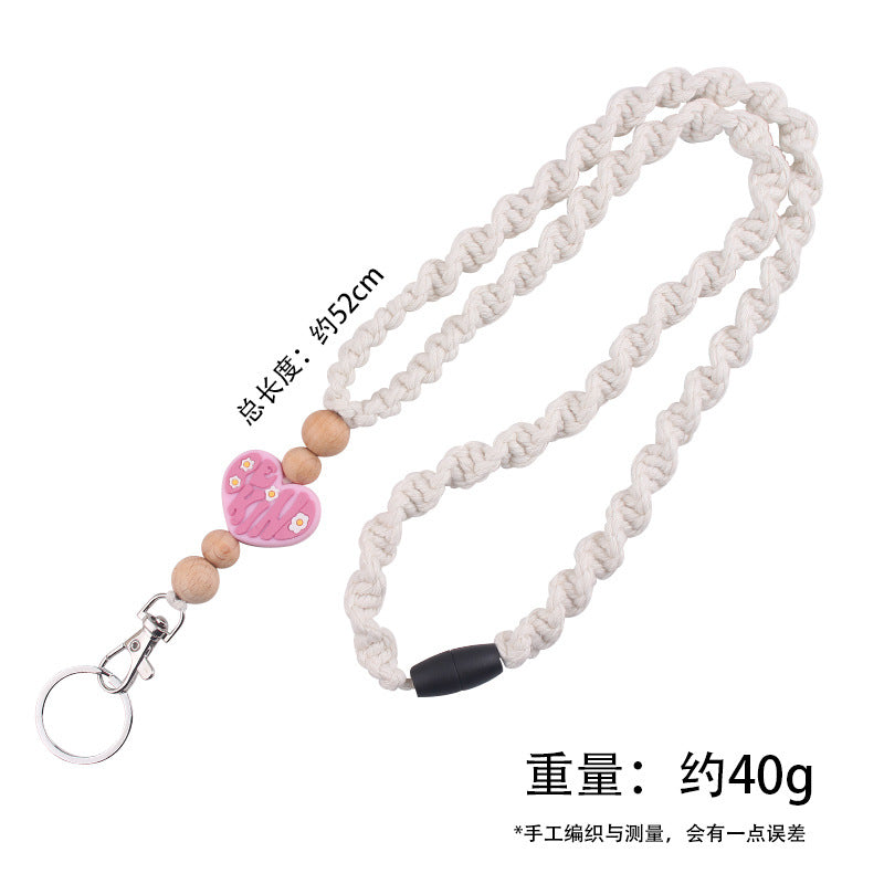 Wholesale Handmade woven necklace keychain
